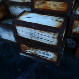 2018-19 Venesta cases outside Shackleton's 'Nimrod' hut, Cape Royds