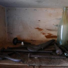 2018-19 Metal artefacts inside Shackleton's 'Nimrod' hut, Cape Royds