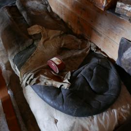2018-19 Fallen tin inside Shackleton's 'Nimrod' hut, Cape Royds