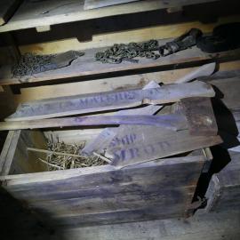 2018-19 Axe inside Shackleton's 'Nimrod' hut, Cape Royds