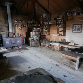 2018-19 Main space inside Shackleton's 'Nimrod' hut, Cape Royds