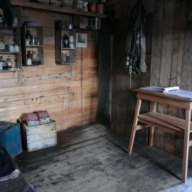 2018-19 Visitor book inside Shackleton's 'Nimrod' hut, Cape Royds