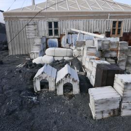 2018-19 Dog houses outside Shackleton's 'Nimrod' hut, Cape Royds