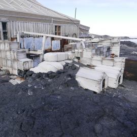 2018-19 North wall of Shackleton's 'Nimrod' hut, Cape Royds