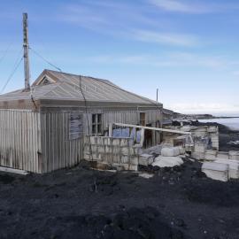 2018-19 North-East corner of Shackleton's 'Nimrod' hut, Cape Royds