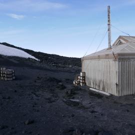 2018-19 North-East corner of Shackleton's 'Nimrod' hut, Cape Royds
