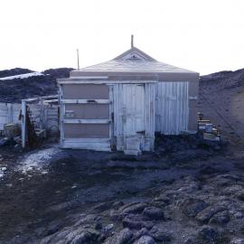 2018-19 West wall of Shackleton's 'Nimrod' hut, Cape Royds
