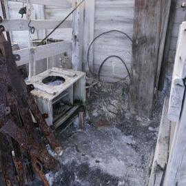 2018-19 Latrine outside Shackleton's 'Nimrod' hut at Cape Royds
