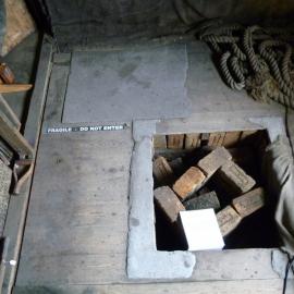 Brick plinth containing Asbestos, Scott's 'Discovery' hut