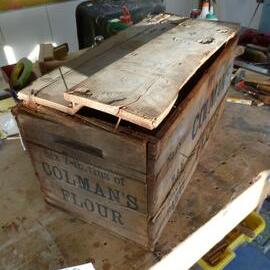 Colman's box in conservation lab
