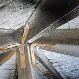 Ice ingress, ceiling in Scott's 'Discovery' hut