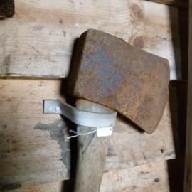 Axe on wall in Western Annexe, Scott's 'Terra Nova' hut