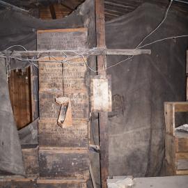 Provision boxes alongside the blubber stove