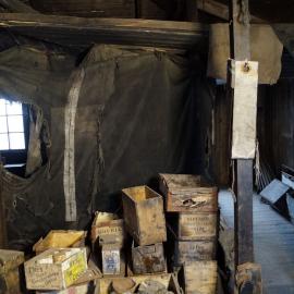 Provision box stack, Scott's 'Discovery' hut