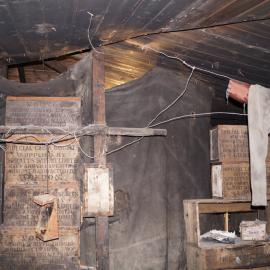 Boxes, shelves and Ross Sea Party clothing