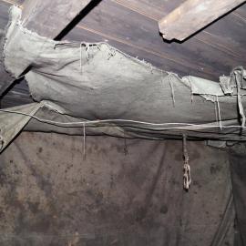 Canvas ceiling and wall lining, Scott's 'Discovery' hut