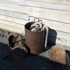 2013-14 Artefacts outside Scott's 'Terra Nova' hut, Cape Evans (013)