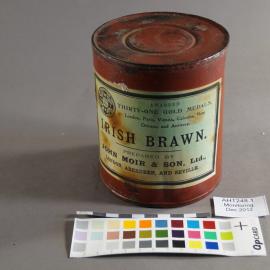 2012-13 Shackleton's 'Nimrod' hut artefact monitoring - Irish Brawn tin