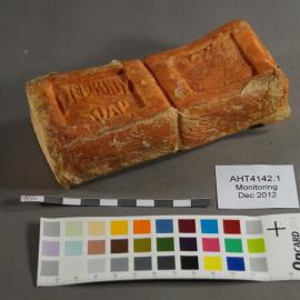 2012-13 Shackleton's 'Nimrod' hut artefact monitoring - Lifebuoy soap