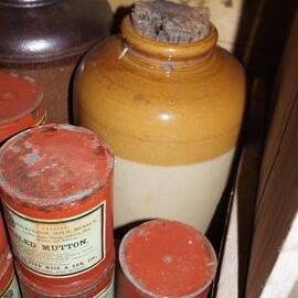 2012-13 Shackleton's 'Nimrod' hut artefact monitoring - food tins and earthenware jar