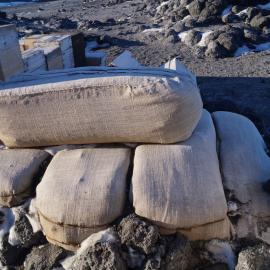 Fodder bales, Stables of Shackleton's 'Nimrod' hut