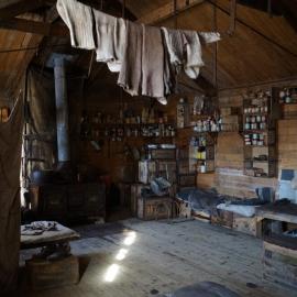 Looking southeast, Shackleton's 'Nimrod' hut