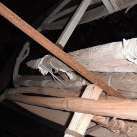 Sledges stored in rafters, Shackleton's 'Nimrod' hut (003)