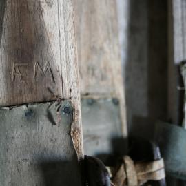 Detail of skis, Scott's 'Terra Nova' hut (001)