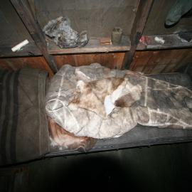 Sleeping bag, Scott's 'Terra Nova' hut (012)