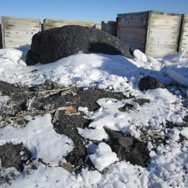 Fuel box cache at Cape Evans
