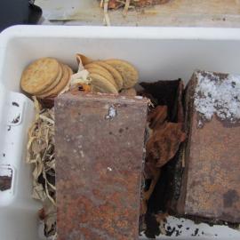 Tins and contents, Southern Food cache