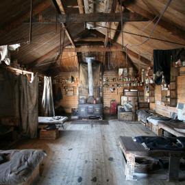 Wide angle of Shackleton's 'Nimrod' hut