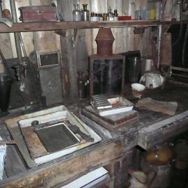 Artefacts in darkroom, Scott's 'Terra Nova' Hut
