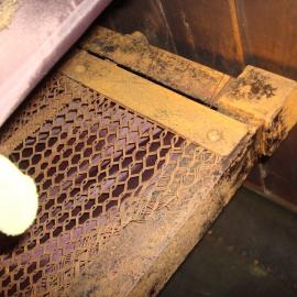 Bed frame belonging to Edward Evans, Scott's 'Terra Nova' Hut (001)