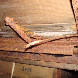 Bed frame belonging George Simpson, Scott's 'Terra Nova' Hut