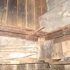 Bed frame belonging to Edward Nelson, Scott's 'Terra Nova' Hut (001)