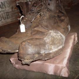 Leather boots in Scott's 'Terra Nova' Hut
