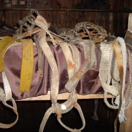 Harnesses and pony shoes on The Tenements bunks, Scott's 'Terra Nova' Hut 