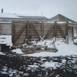 Latrine and north side of Scott's 'Terra Nova' Hut