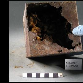 Before Treatment image - Corroded tin of mushrooms