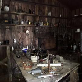 2017-18 Scott's 'Terra Nova' hut, interior, Physical Laboratory