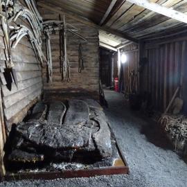 2017-18 Scott's 'Terra Nova' hut, interior, blubber stack
