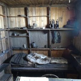 2017-18 Scott's 'Terra Nova' hut, interior, Scott's Cubicle