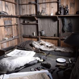 2017-18 Scott's 'Terra Nova' hut, interior, Scott's Cubicle