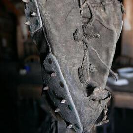 2017-18 Scott's 'Terra Nova' hut, interior, home-made crampons