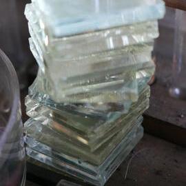 2017-18 Scott's 'Terra Nova' hut, interior, glass slides