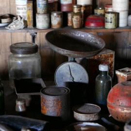 2017-18 Scott's 'Terra Nova' hut, interior, Galley artefacts