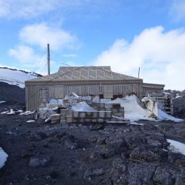 2017-18 Shackleton's 'Nimrod' hut, exterior, North elevation