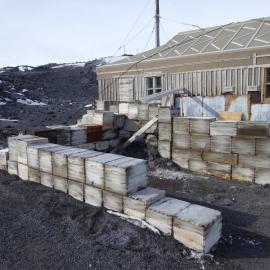 2017-18 Shackleton's 'Nimrod' hut, exterior, Garage area