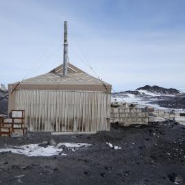 2017-18 Shackleton's 'Nimrod' hut, exterior, East elevation